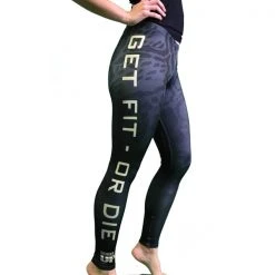SV Women's Get Fit Or Die: Leopard Leggings