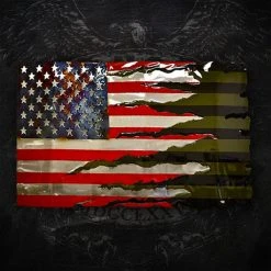 AMD American Liquid Metal - Combat Transformation Flag Sign Independence Day