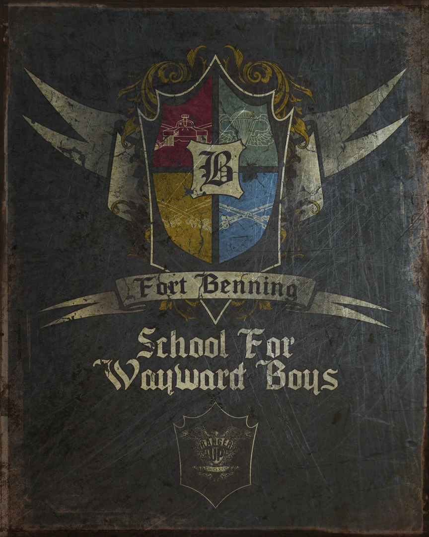 PTS Fort Benning School For Wayward Boys Vintage Tin Sign Infantry 4 PTS Fort Benning School For Wayward Boys Vintage Tin Sign Infantry