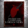 PTS Quickest Way To A Man's Heart Vintage Tin Sign