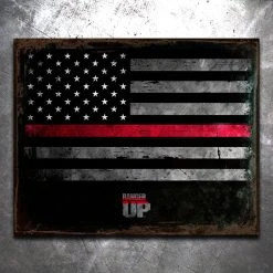 PTS Thin Red Line Vintage Tin Sign