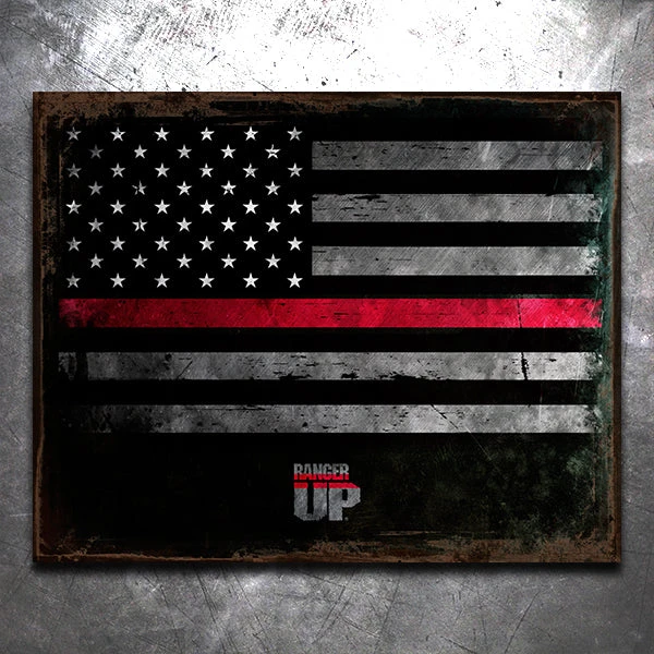 PTS Thin Red Line Vintage Tin Sign 3 PTS Thin Red Line Vintage Tin Sign