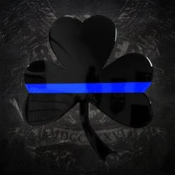 AMD American Liquid Metal - Thin Blue Line Shamrock Sign