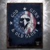 PTS Independence Day God, Guns, And Old Glory Old World Vintage Tin Sign 1 PTS Independence Day God, Guns, And Old Glory Old World Vintage Tin Sign