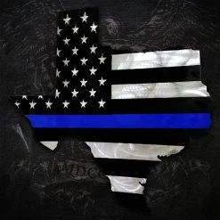 AMD Leo American Liquid Metal - Texas Thin Blue Line Sign