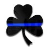 AMD American Liquid Metal - Thin Blue Line Shamrock Sign
