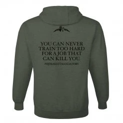 Ohio Men Invictus BJJ Custom Green Hoodie