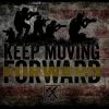 PTS Keep Moving Forward Army Vintage Tin Sign Signs