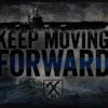 PTS Signs Keep Moving Forward Navy Vintage Tin Sign 2 PTS Signs Keep Moving Forward Navy Vintage Tin Sign