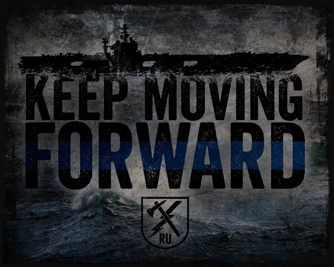 PTS Signs Keep Moving Forward Navy Vintage Tin Sign 3 PTS Signs Keep Moving Forward Navy Vintage Tin Sign