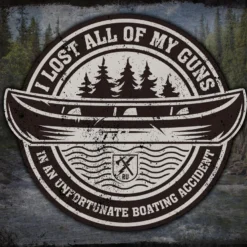 PTS Boating Accident Vintage Tin Sign