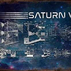 PTS Signs NASA Saturn V Vintage Tin Sign