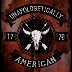 PTS Unapologetically American Bison Skull Vintage Tin Sign Signs