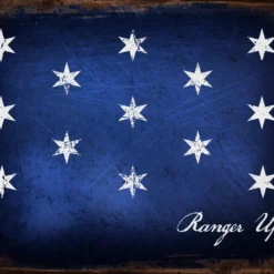 PTS Washington Flag Vintage Tin Sign