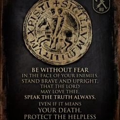 PTS Black Templar Vintage Tin Sign Signs