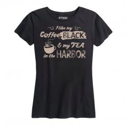 Ohio Women's I Like My Coffee Black Tee Caffeine & Hate