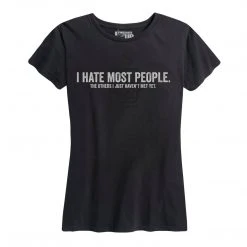 Ohio Women's I Hate Most People Tee Caffeine & Hate