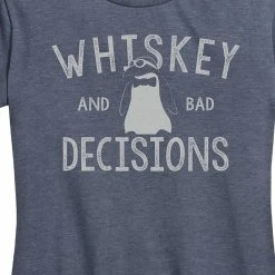 Ohio Women's Whiskey & Bad Decisions Tee Blue