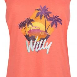 Ohio Star Spangled Summer Women's Retro Jeep Tank Coral