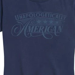 Ohio Women's Unapologetically American Washout Navy Tee