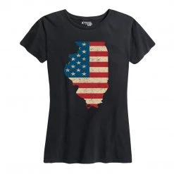 Ohio Women's U.S. Flag Illinois Tee