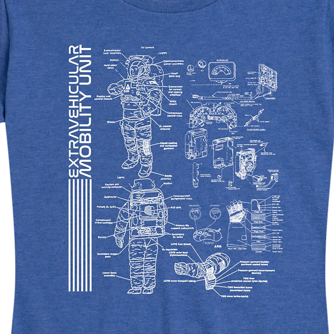 Ohio Women's NASA "EMU" Blueprint Tee 4 Ohio Women's NASA "EMU" Blueprint Tee