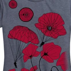 Ohio Women's Paratrooper Poppy Field Memorial Tee Memorial Day Collection