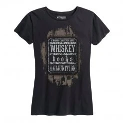Ohio Women's Books, Whiskey And Ammunition Tee Whisky & Bad Decisions