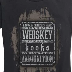 Ohio Women's Books, Whiskey And Ammunition Tee Whisky & Bad Decisions