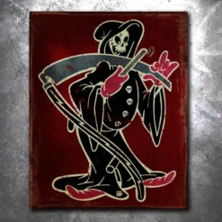 PTS VF-35 Grim Reaper Vintage Tin Sign