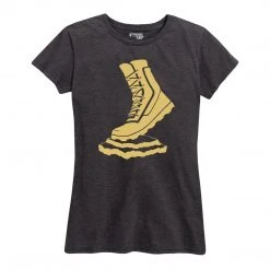 Ohio Women's Vettys Gold Boot Charcoal Tee