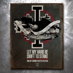 PTS Signs Against All Evil Vintage Tin Sign