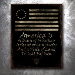 PTS America Is Vintage Tin Sign