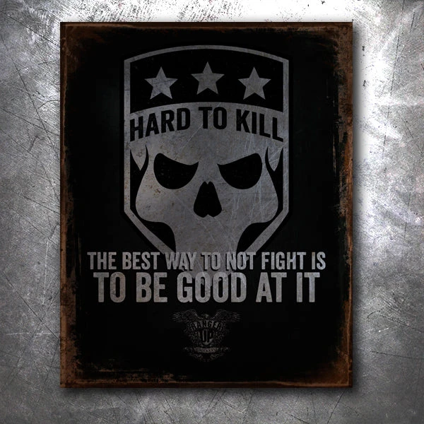 PTS Signs Best Way Not To Fight Vintage Tin Sign 3 PTS Signs Best Way Not To Fight Vintage Tin Sign