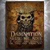 PTS The Black Flag Blackbeard Damnation Vintage Tin Sign 1 PTS The Black Flag Blackbeard Damnation Vintage Tin Sign