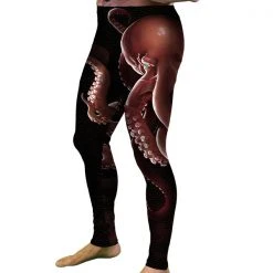 SV Men's Brown Octopus Meggings
