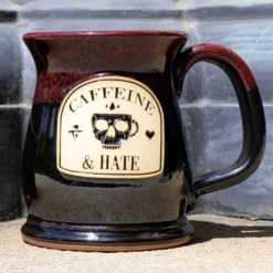 Ohio Caffeine And Hate Skull Mug Stoneware Mug Drinkware