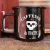 Ohio The Black Flag Caffeine And Hate Blacked Out Tin Mug