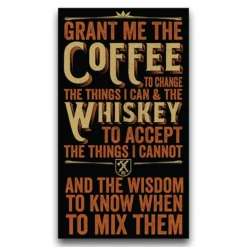 Ohio Gear Coffee Whiskey Prayer Sticker