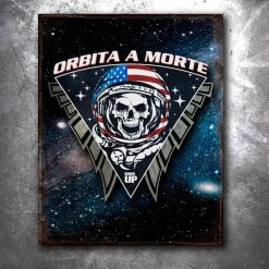PTS Space Force Death From Orbit Vintage Tin Sign
