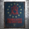 PTS Freedom Is A Risk Vintage Tin Sign