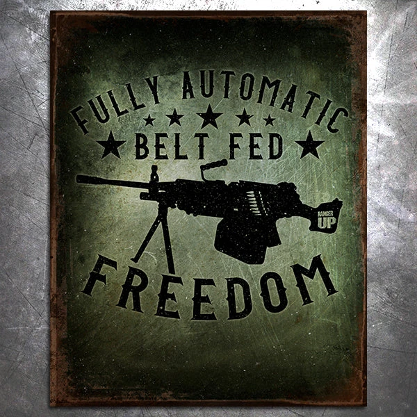 PTS Full Auto Freedom Vintage Tin Sign 3 PTS Full Auto Freedom Vintage Tin Sign