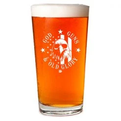 Ohio God, Guns, And Old Glory Pint Glass