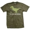 Ohio T-Rex Hates Hand Grenades T-Shirt Green