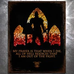 PTS Hell Rejoices Vintage Tin Sign