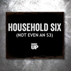 PTS Household Six Vintage Tin Sign