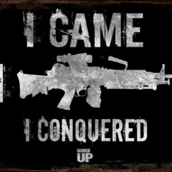 PTS I Came I Saw Vintage Tin Sign Signs