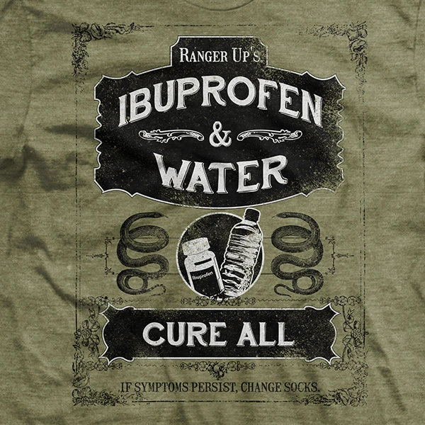 Ohio Ibuprofen And Water Cure-All T-Shirt Medic / Corpsman Ohio Ibuprofen And Water Cure-All T-Shirt Medic / Corpsman