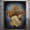 PTS Wrestling And Jiu Jitsu Lincoln Bear Wrestler Vintage Tin Sign