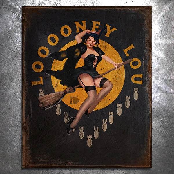 PTS Signs Looooney Lou Vintage Tin Sign 3 PTS Signs Looooney Lou Vintage Tin Sign